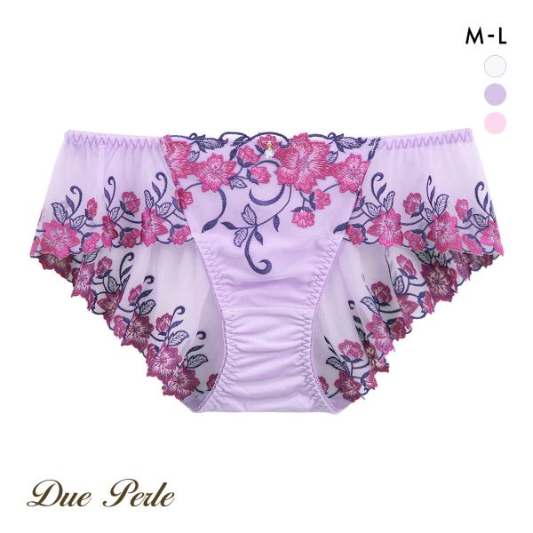 ドゥペルル 千里香 フレアレースショーツ ML バックレースショーツ 総レース DuePerle