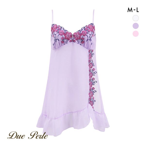ドゥペルル 千里香 スリップ M-75 L-80 ランジェリー ロングキャミソール DuePerle