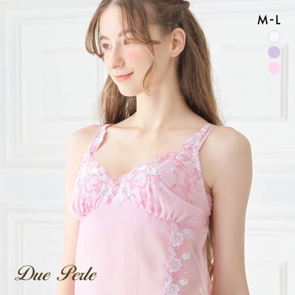 ドゥペルル 千里香 スリップ M-75 L-80 ランジェリー ロングキャミソール DuePerle