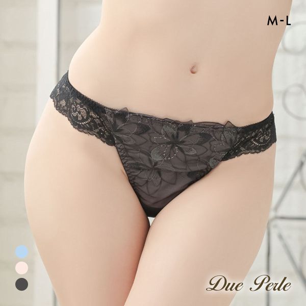 ドゥペルル フルールドゥ Tバックショーツ ML タンガ ソング バックレース 総レース ひびきにくい