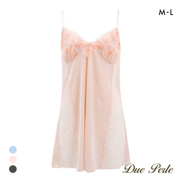 ドゥペルル フルールドゥ スリップ M-75 L-80 ランジェリー ロングキャミソール DuePerle