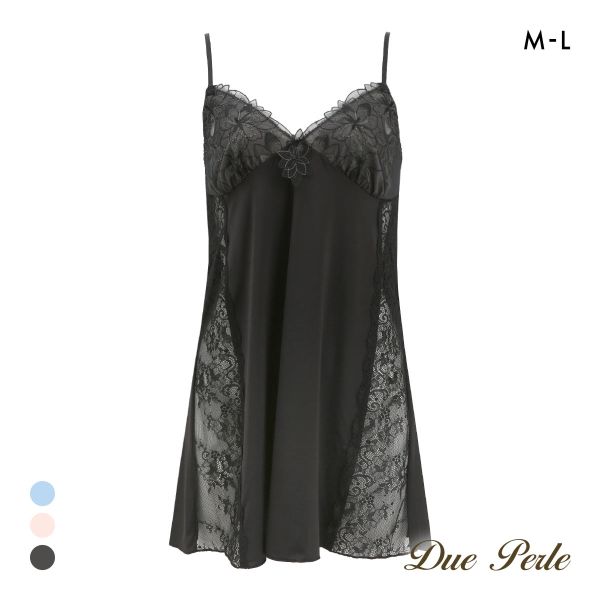 ドゥペルル フルールドゥ スリップ M-75 L-80 ランジェリー ロングキャミソール DuePerle