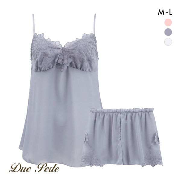 ドゥペルル スリジエフルーリス キャミソール＆タップパンツ セットアップ ランジェリー ルームウェア インナー ラウンジ DuePerle
