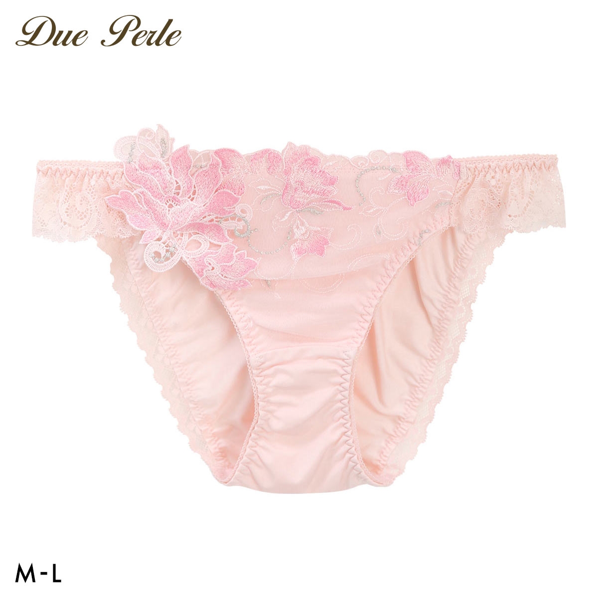 ドゥペルル リリーフロレッタ ノーマルショーツ スタンダード ML なめらか フィット ひびきにくい DuePerle(PI-ピンク-M)