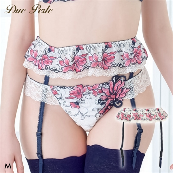 ドゥペルル リリーフロレッタ ガーターベルト ランジェリー DuePerle