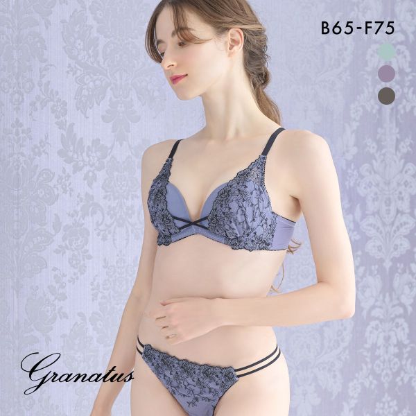 グラナティス ワイルドベリー ブラセット BCDEF ブラジャー ショーツ セット ソフトワイヤー 痛くなりにくい 大きいサイズ granatus