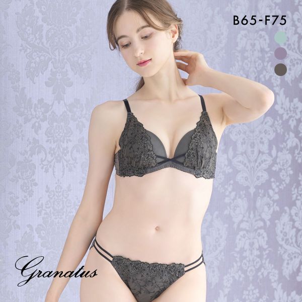グラナティス ワイルドベリー ブラセット BCDEF ブラジャー ショーツ セット ソフトワイヤー 痛くなりにくい 大きいサイズ granatus