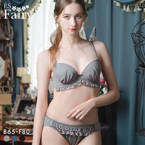 イーエスフェアリー モールドシフォン ブラセット BCDEF65-80 パッド 大きいサイズ ブラジャー ショーツ セット ES Fairy