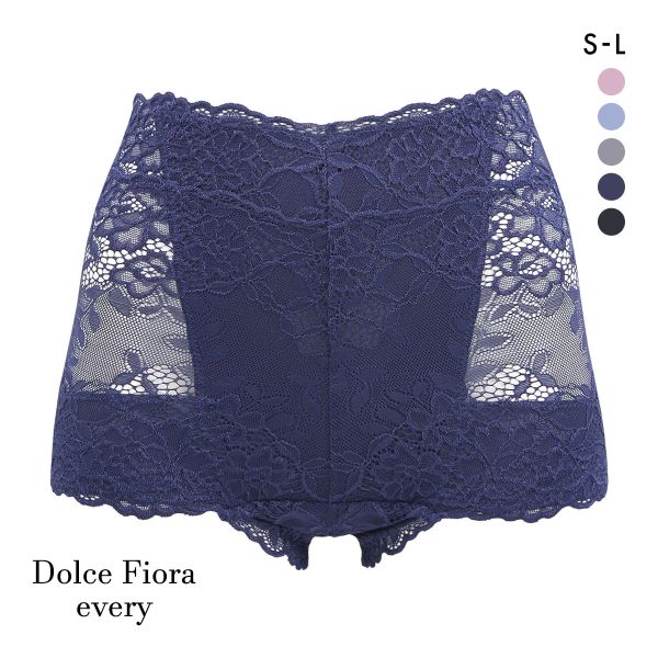 ドルチェフィオラエブリー 総レース ショートガードル S M L ショーツガードル 1枚ばき 着やせ 補正 ソフト 楽ちん Dolce Fiora every