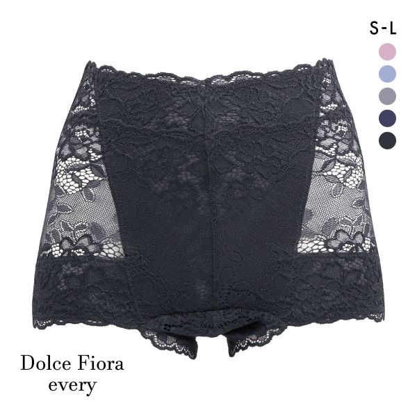 ドルチェフィオラエブリー 総レース ショートガードル S M L ショーツガードル 1枚ばき 着やせ 補正 ソフト 楽ちん Dolce Fiora every