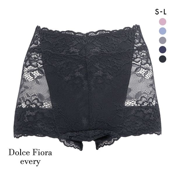 ドルチェフィオラエブリー 総レース ショートガードル S M L ショーツガードル 1枚ばき 着やせ 補正 ソフト 楽ちん Dolce Fiora every