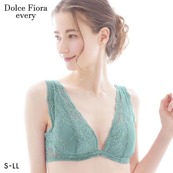 ドルチェフィオラエブリー Dolce Fiora every ヘブンリーカバー やさしく包む ノンワイヤーブラ S M L LL モールド ブラジャー リラックス ひびきにくい