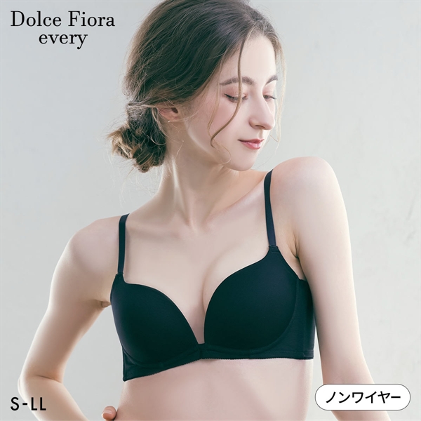 ドルチェフィオラエブリー ヘブンリーフィットシンプルブラ ノンワイヤー ブラジャー モールド S M L LL Dolce Fiora every