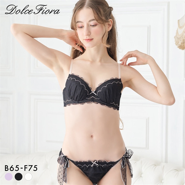 ドルチェフィオラ ラブリードリーム ブラセット BCDEF 大きいサイズ ソフトワイヤー ブラジャー ショーツ セット Dolce Fiora
