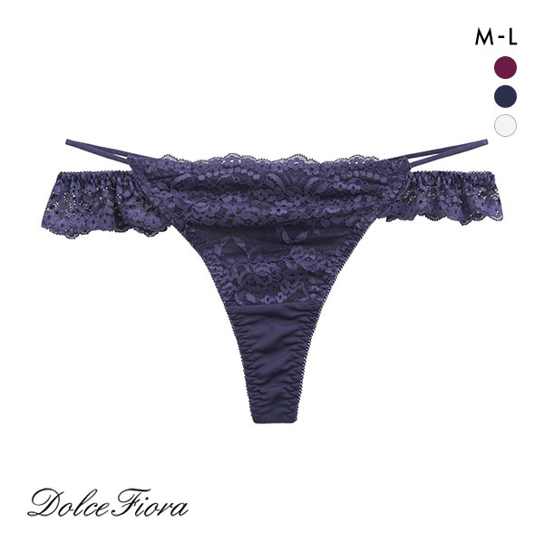 ドルチェフィオラ ボンテージ Tバックショーツ ML ストリング ひも アンテナ フリル Dolce Fiora