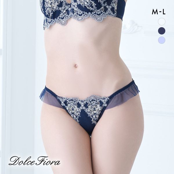 ドルチェフィオラ セイクリッドシャイン Tバック ショーツ ML タンガ ソング フリル 透け ひびきにくい 軽い