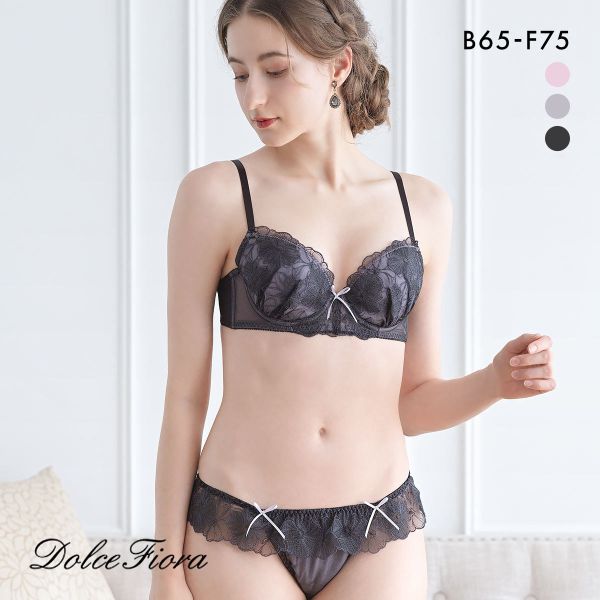 ドルチェフィオラ ラブリーガール ブラセット BCDEF 大きいサイズ ソフトワイヤー やさしい ブラジャー ショーツ セット Dolce Fiora