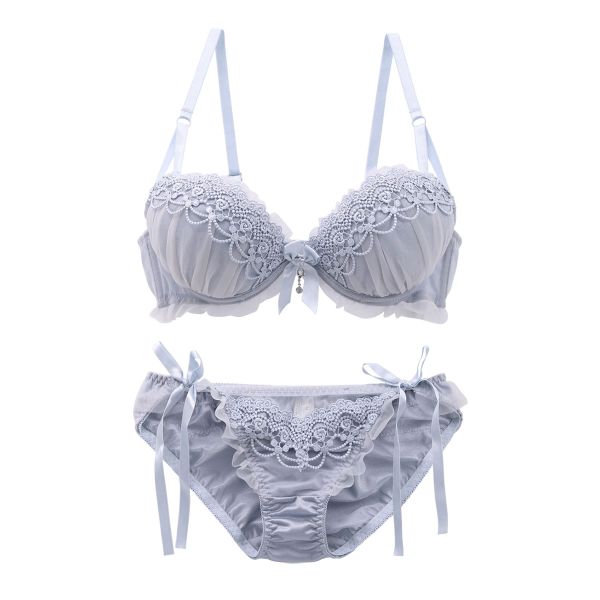 ピーカーブー×白鳩 別注 ケミカルレース ブラジャー ショーツ セット 紐パンツ