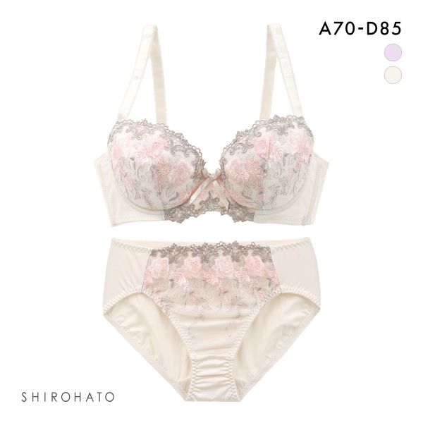 段差すっきり体験 ブラジャー ショーツ セット ABCD 脇高 脇肉 アンダー大きいサイズ