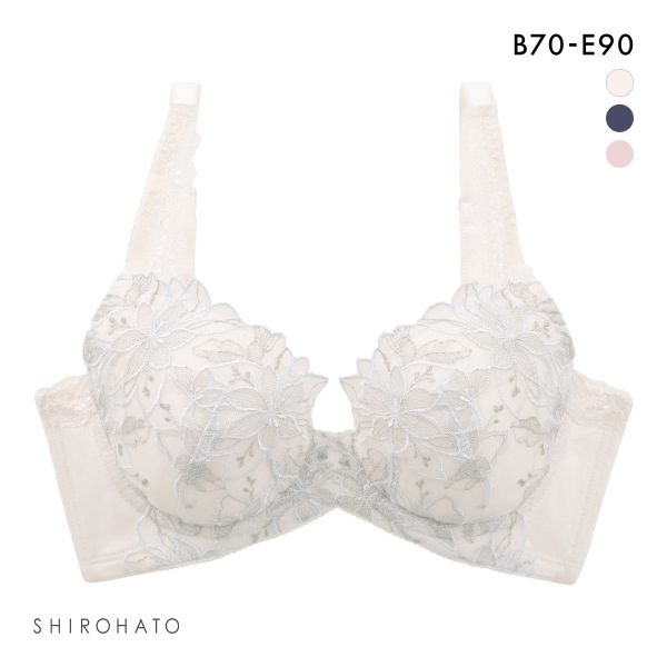 キレイ工房 美背中シルエット ブラジャー 花柄刺繍 背中すっきり Vバック サポート