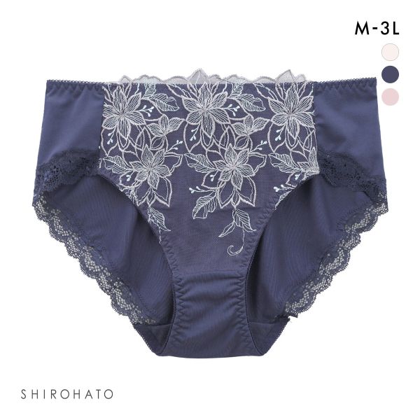 キレイ工房 美背中シルエットブラ ペアショーツ ノーマル ショーツ 花柄刺繍