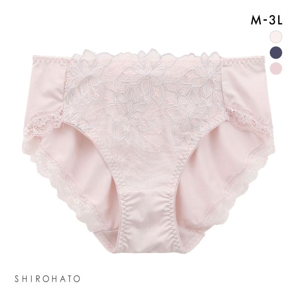 キレイ工房 美背中シルエットブラ ペアショーツ ノーマル ショーツ 花柄刺繍