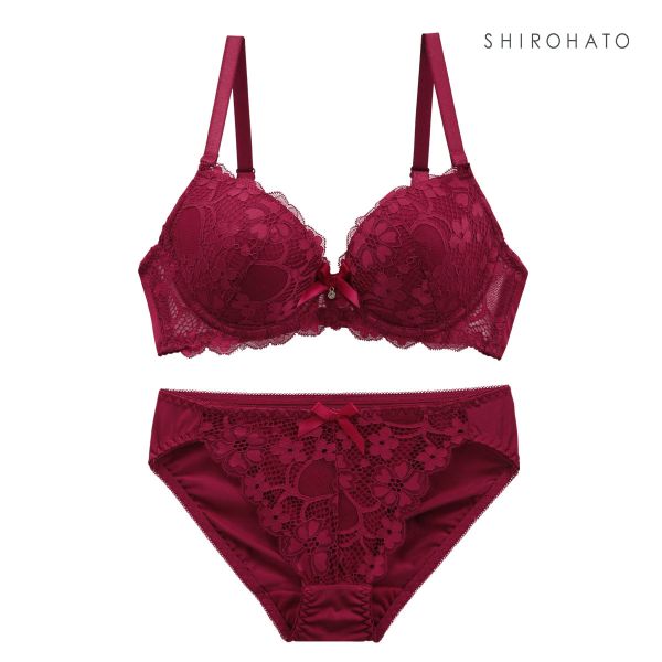 フェミニンレース ブラジャー ショーツ セット ABCDE 総レース