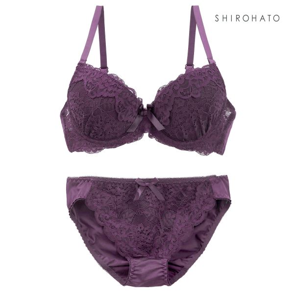 ソニアブラック SONIA black 花柄スカラップレース リボン ブラジャー ショーツ セット DE 大きいサイズ