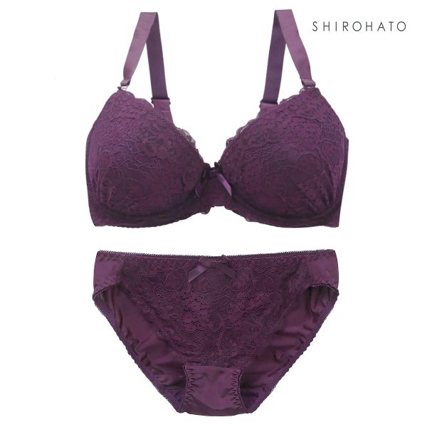 ソニアブラック SONIA black 花柄スカラップレース リボン ブラジャー ショーツ セット FG 大きいサイズ