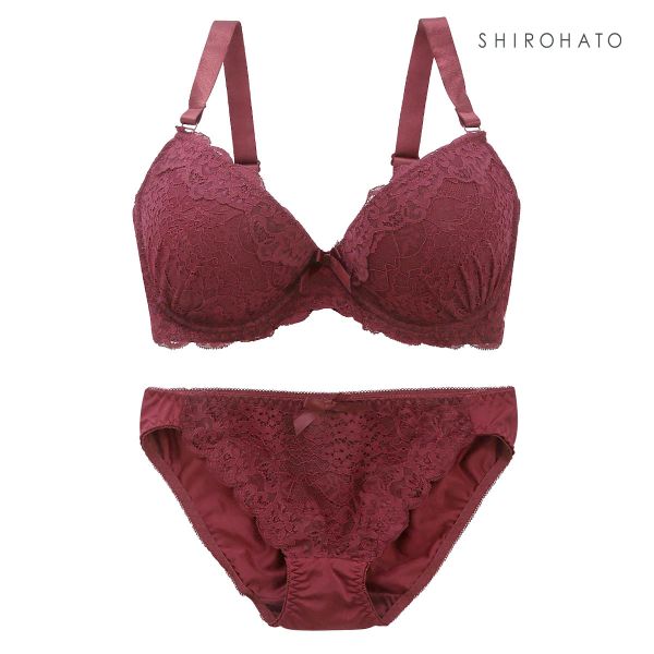 ソニアブラック SONIA black 花柄スカラップレース リボン ブラジャー ショーツ セット FG 大きいサイズ