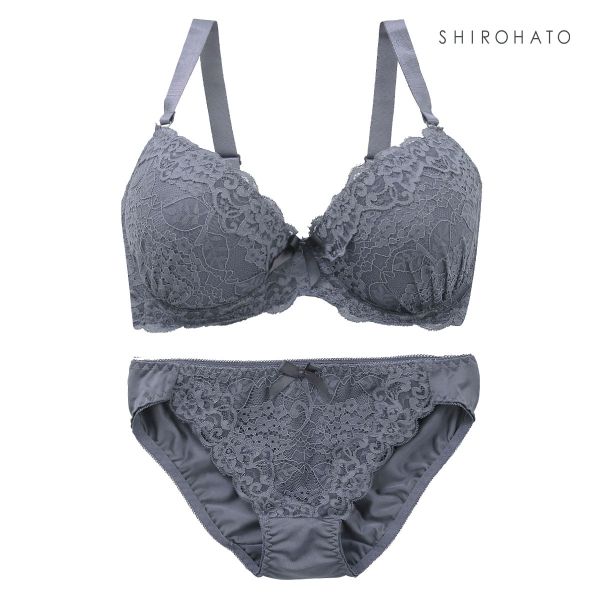 ソニアブラック SONIA black 花柄スカラップレース リボン ブラジャー ショーツ セット FG 大きいサイズ