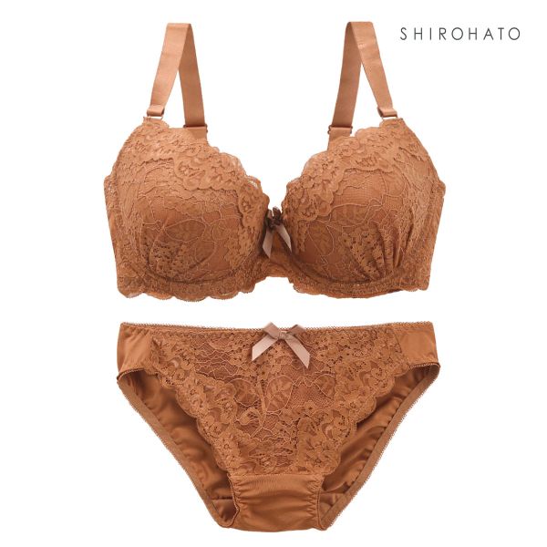 ソニアブラック SONIA black 花柄スカラップレース リボン ブラジャー ショーツ セット FG 大きいサイズ