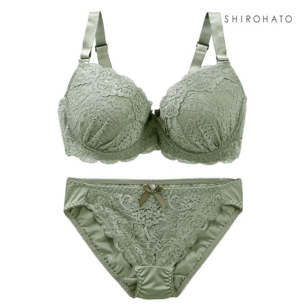 ソニアブラック SONIA black 花柄スカラップレース リボン ブラジャー ショーツ セット FG 大きいサイズ
