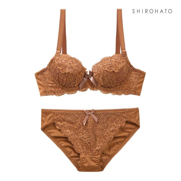 ソニアブラック SONIA black 花柄スカラップレース リボン ブラジャー ショーツ セット AAA･AA･A 小さいサイズ プチ胸 総レース