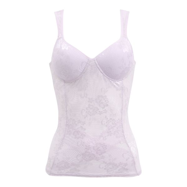 ブライトマッチ ボディシェイパー カップ付き ブラトップ 下腹おさえ 補正下着 涼しい ジャガード