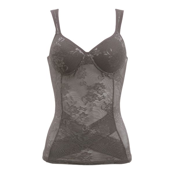 ブライトマッチ ボディシェイパー カップ付き ブラトップ 下腹おさえ 補正下着 涼しい ジャガード