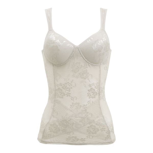 ブライトマッチ ボディシェイパー カップ付き ブラトップ 下腹おさえ 補正下着 涼しい ジャガード