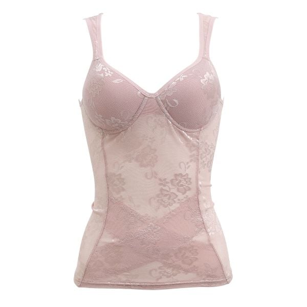 ブライトマッチ ボディシェイパー カップ付き ブラトップ 下腹おさえ 補正下着 涼しい ジャガード