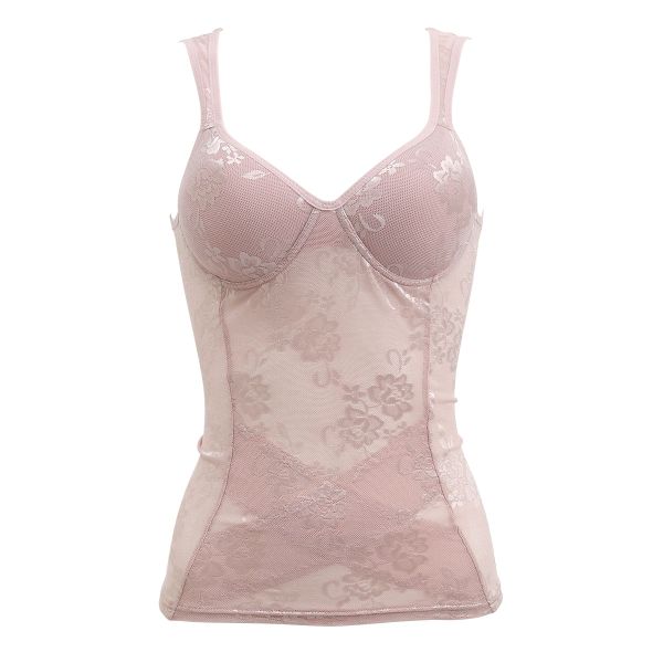 ブライトマッチ ボディシェイパー カップ付き ブラトップ 下腹おさえ 補正下着 涼しい ジャガード