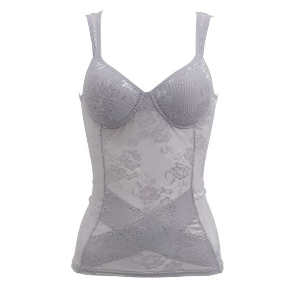 ブライトマッチ ボディシェイパー カップ付き ブラトップ 下腹おさえ 補正下着 涼しい ジャガード