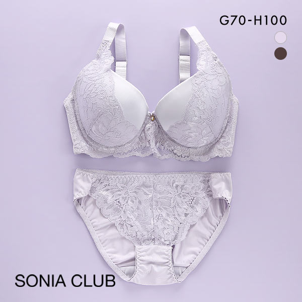 ソニアクラブ SONIA CLUB センシュアルレース ブラセット ブラジャー ショーツ セット GH グラマー ソニアクラブ SONIA CLUB センシュアルレース ブラセット ブラジャー ショーツ セット GH グラマー