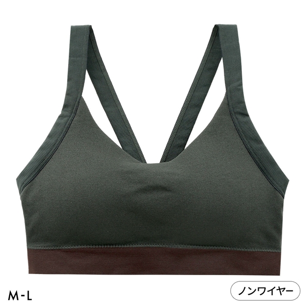 ポフ 成型丸編み ノンワイヤーブラジャー M L スポーツブラ おやすみブラ ナイトブラ リラックス ハーフトップ ワイヤレス ヨガ