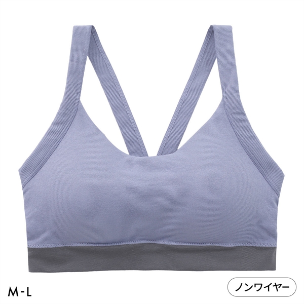 ポフ 成型丸編み ノンワイヤーブラジャー M L スポーツブラ おやすみブラ ナイトブラ リラックス ハーフトップ ワイヤレス ヨガ
