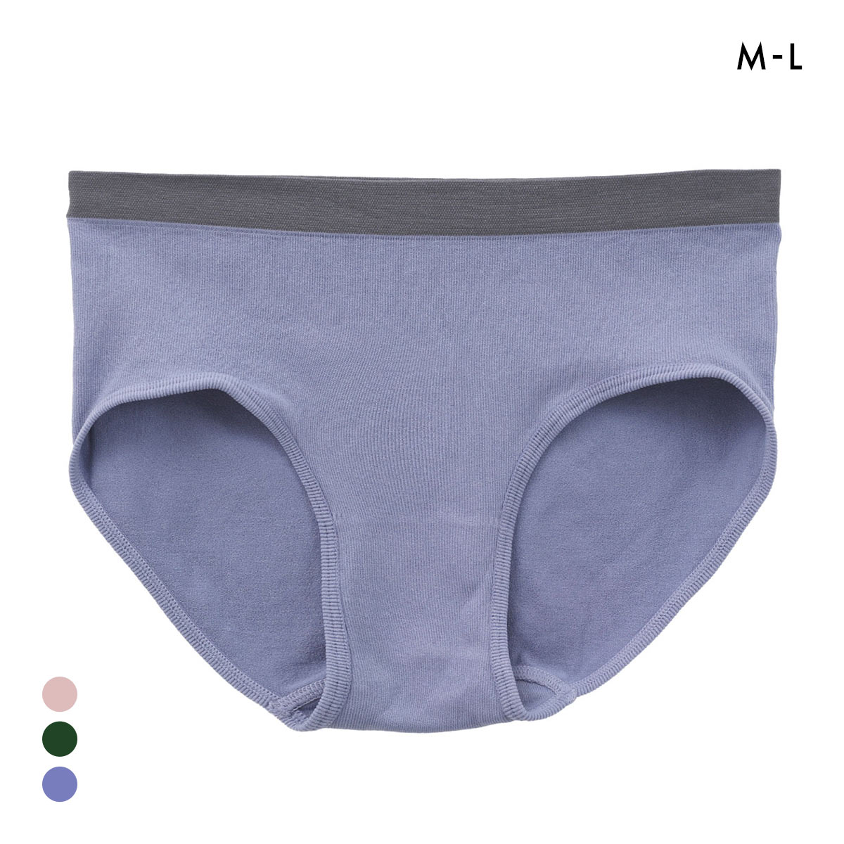 ポフ 成型丸編み ノーマルショーツ M L スポーツ おやすみ ナイト リラックス チル ヨガ ピラティス Pofu(BU-ブルー-M)