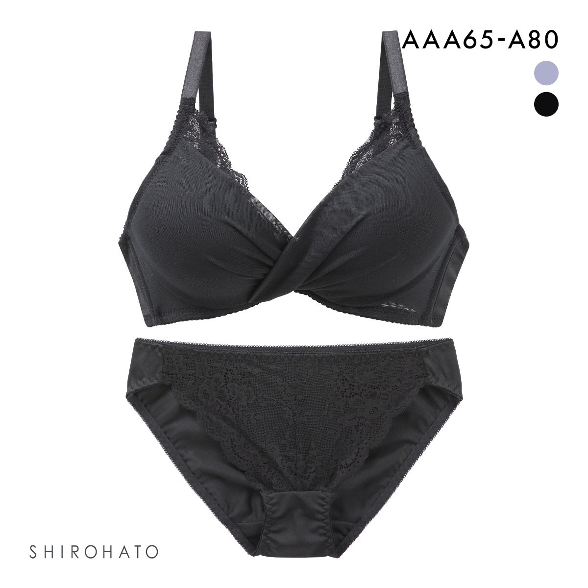 ソニアブラック サラ ブラジャー ショーツ セット AAA AA A 小さいサイズ プチ胸 SONIA BLACK(BK-ブラック-AAA65-M)