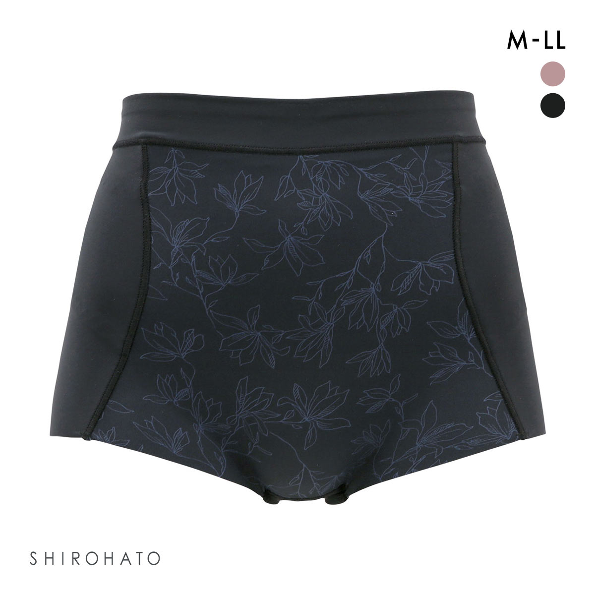 瞬間細見えパンツ ショートガードル くびれ＆骨盤サポート ショーツガードル 細見え 補正下着 ヒップアップ お腹押さえ(BK-ブラック-M)