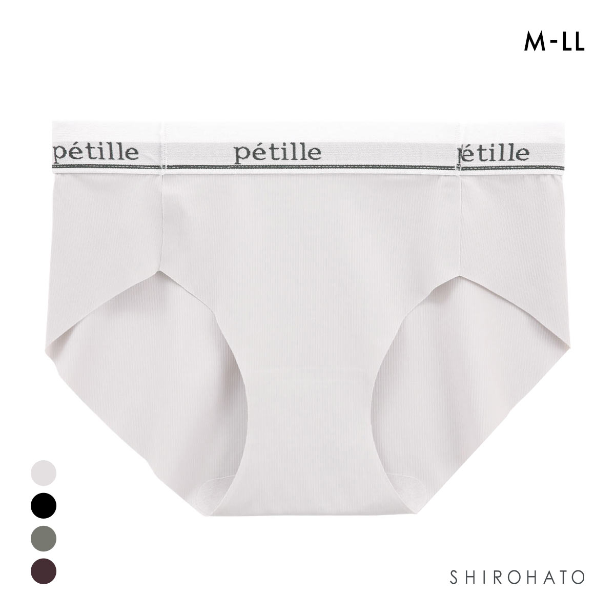 ポフ ロゴテープ スポーティブラ ペアノーマルショーツ M L LL スタンダード ひびきにくい なめらか(GY-グレー-M)