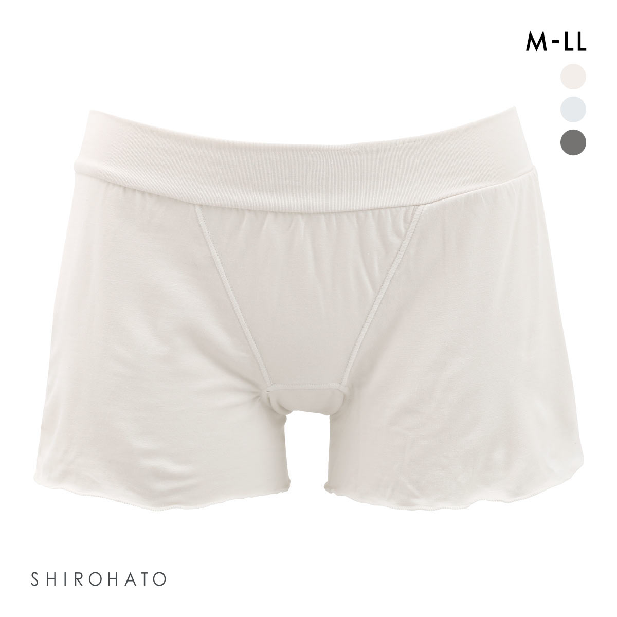 ねるねん おやすみショーツ シルク混 ナイトショーツ リラックス トランクス フレアショーツ ふんどしショーツ 就寝 単品(IV-アイボリー-M)