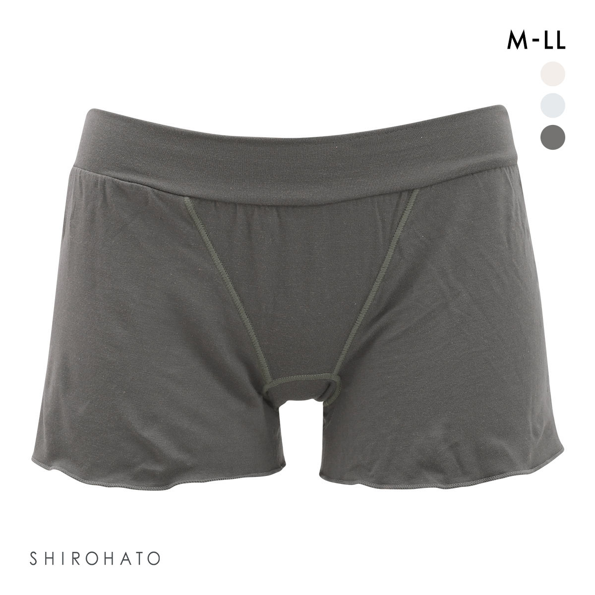 ねるねん おやすみショーツ シルク混 ナイトショーツ リラックス トランクス フレアショーツ ふんどしショーツ 就寝 単品(CGY-チャコールグレー-M)