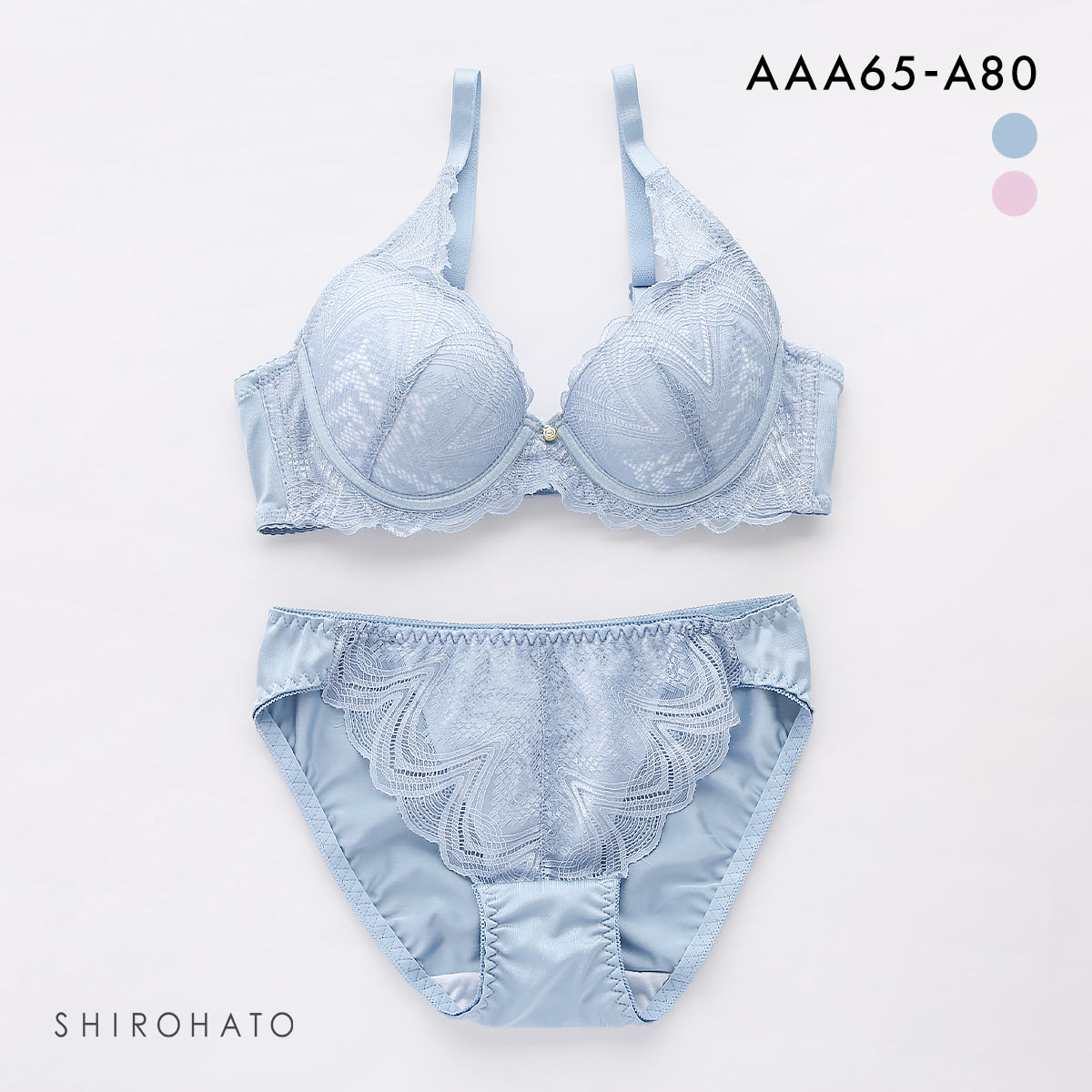 ソニアブラック エイミー ブラジャー ショーツ セット AAA AA A 小さいサイズ プチ胸 盛り 谷間 SONIA BLACK ブラセット(BU-ブルー-AAA65-M)